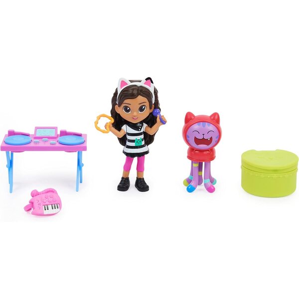 Gabbys Puppenhaus: Mini-Spielset, Siregattas Badezimmer und Mini-Karaoke-Set mit Gabby und DJ Catnip