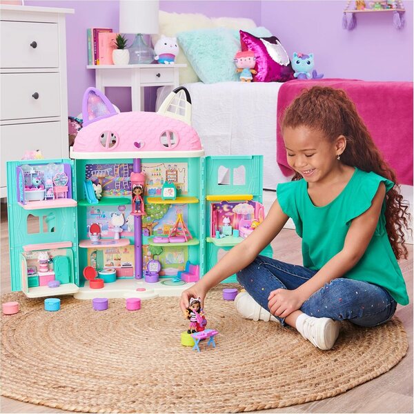 Gabbys Puppenhaus: Mini-Spielset, Siregattas Badezimmer und Mini-Karaoke-Set mit Gabby und DJ Catnip