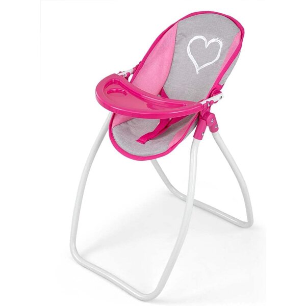 Milly Mally Set Accessori 3 in 1 per Bambole Elsa Prestige Rosa - Culla, Seggiolone e Borsa
