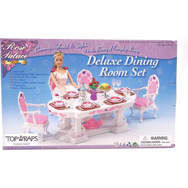 Set da gioco Rose Palace Deluxe sala da pranzo per bambole 25-30 cm