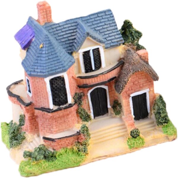 YARNOW Mini Villa in Resina per Giardino delle Fate e Casa delle Bambole 9x9x5 cm