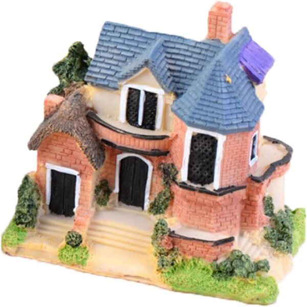 YARNOW Mini Villa in Resina per Giardino delle Fate e Casa delle Bambole 9x9x5 cm