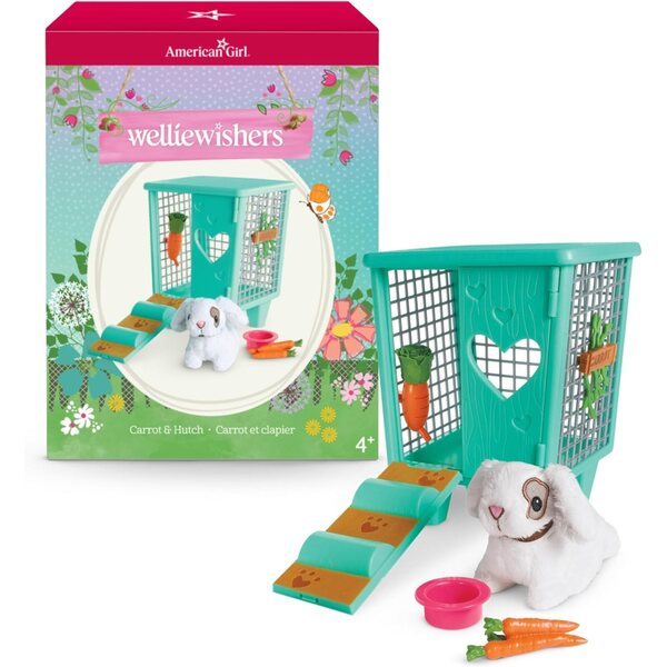 American Girl WellieWishers Carrot & Hutch coniglietto e accessori giardino morbidi