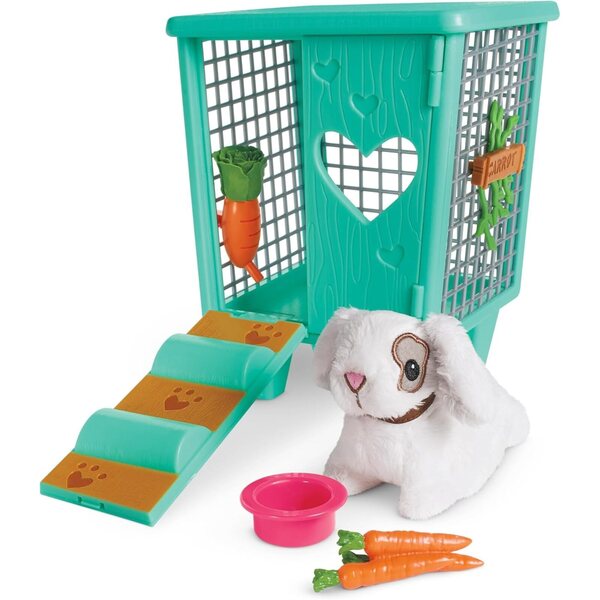 American Girl WellieWishers Carrot & Hutch coniglietto e accessori giardino morbidi