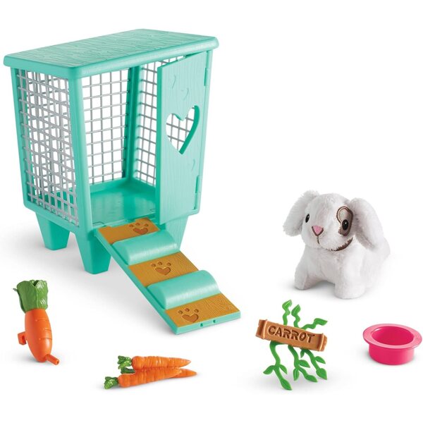 American Girl WellieWishers Carrot & Hutch coniglietto e accessori giardino morbidi