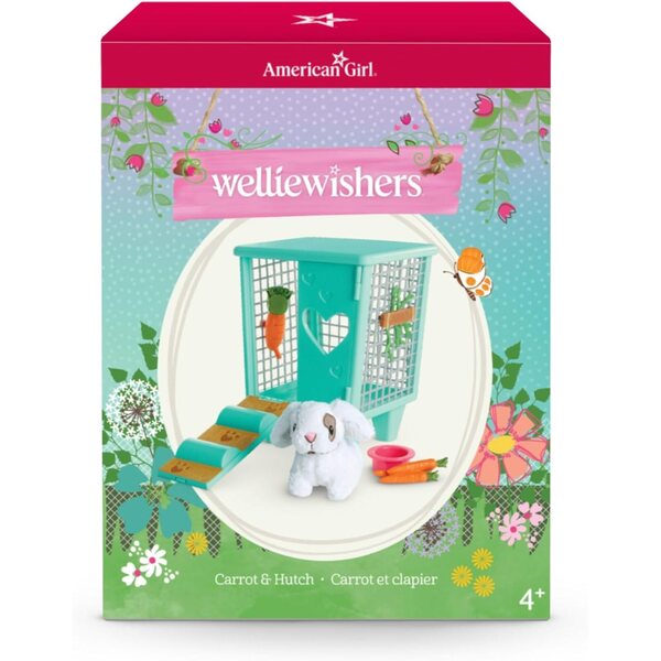 American Girl WellieWishers Carrot & Hutch coniglietto e accessori giardino morbidi