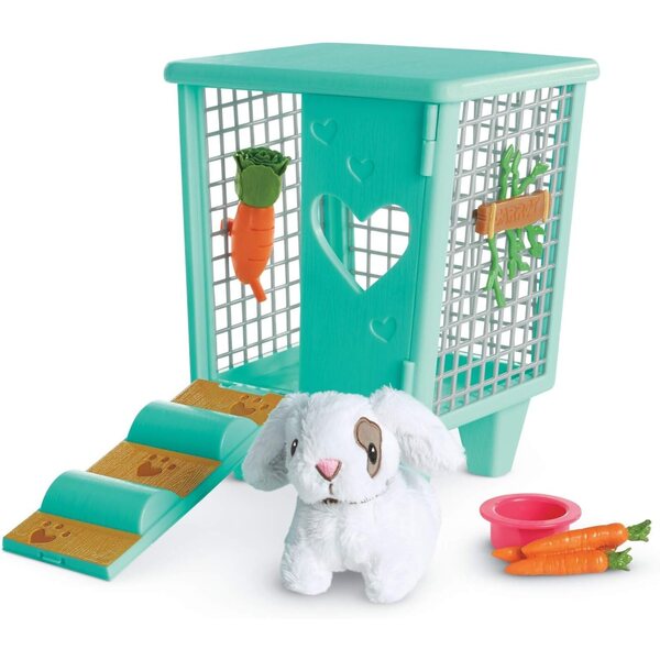American Girl WellieWishers Carrot & Hutch coniglietto e accessori giardino morbidi