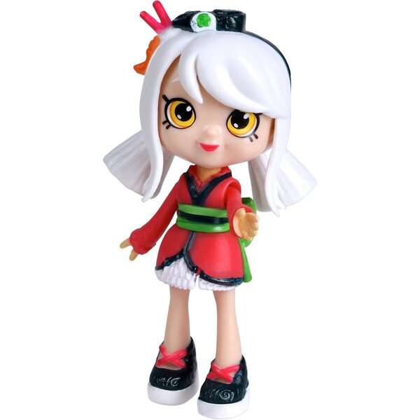 Shopkins Lil Shoppie Sara Sushi con 2 Petkin e catalogo esclusivo Happy Places