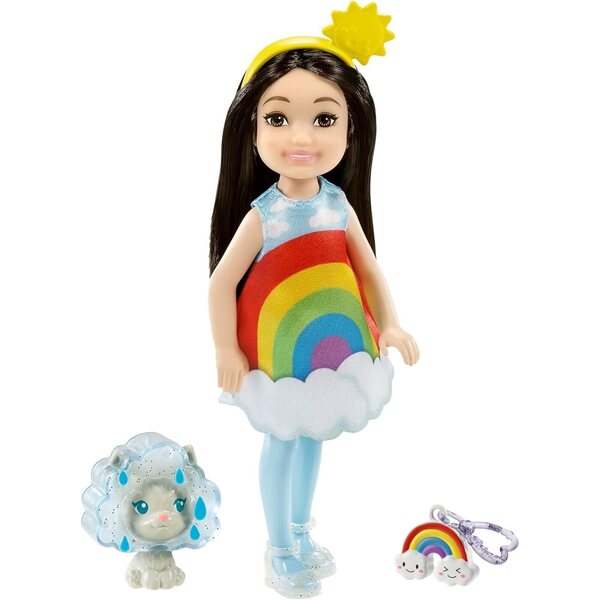 Barbie Chelsea Spielset mit Puppe, Malbuch und Aufklebern für Kinder