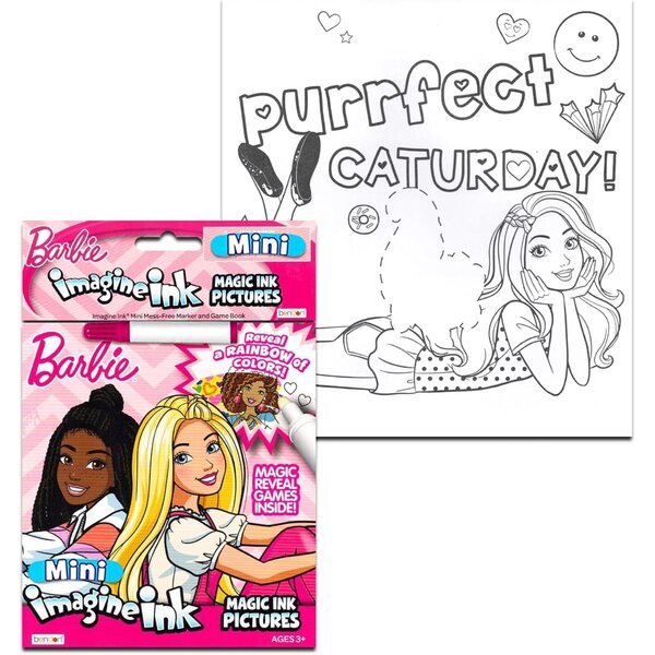 Barbie Chelsea Spielset mit Puppe, Malbuch und Aufklebern für Kinder