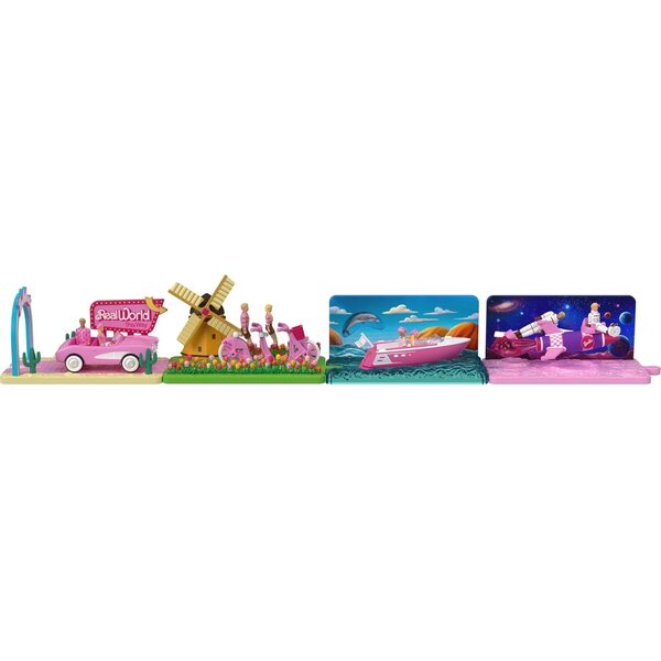 Mini Barbie Land Der Film: Fahrzeugsammlung mit 3,8 cm großen Minipuppen und Fahrzeugen