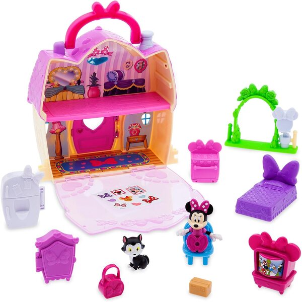 Minnie Mouse's House-Spielset mit 13 Teilen und beweglichen Figuren