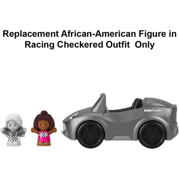 Parte di ricambio originale Fisher-Price Little People Cabrio HCF59 con figura afroamericana