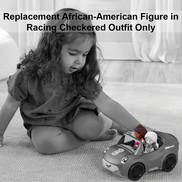 Parte di ricambio originale Fisher-Price Little People Cabrio HCF59 con figura afroamericana