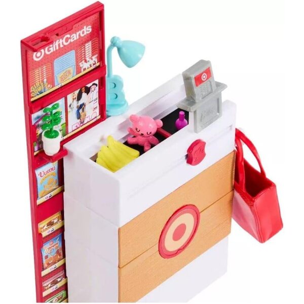 Barbie Skipper und Target Supermarkt-Set mit 25 Zubehörteilen und Kasse