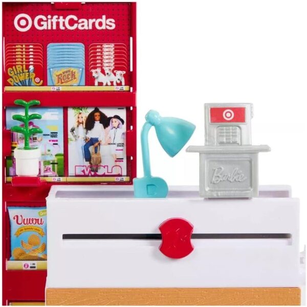 Barbie Skipper und Target Supermarkt-Set mit 25 Zubehörteilen und Kasse