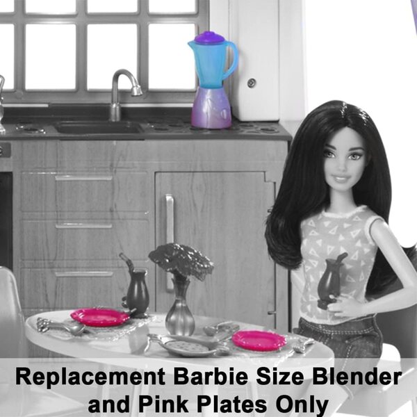 Barbie Hello Dreamhouse Ersatzteile: Authentischer rosa Mixer und Teller