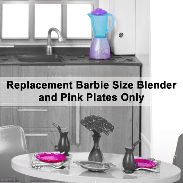 Barbie Hello Dreamhouse Ersatzteile: Authentischer rosa Mixer und Teller