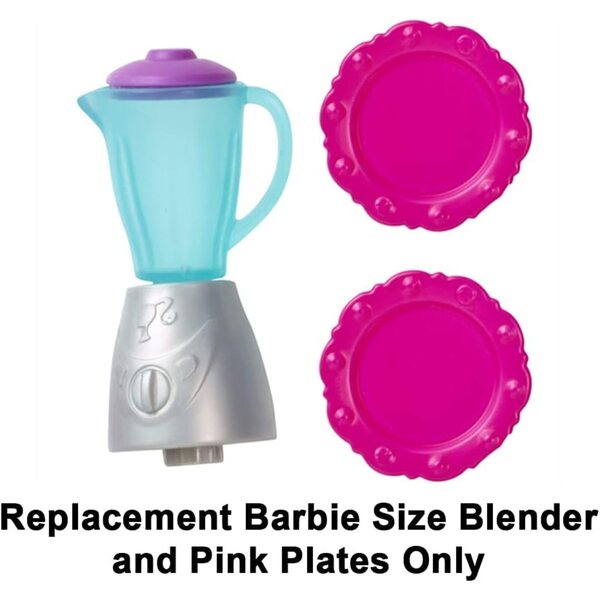 Barbie Hello Dreamhouse Ersatzteile: Authentischer rosa Mixer und Teller