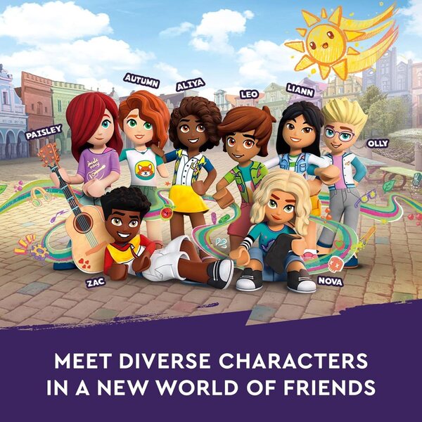 LEGO Friends Herbstlicher Pferdestall 41745: Stall mit Pferden, Minipuppen und Zubehör für Kinder ab 7 Jahren