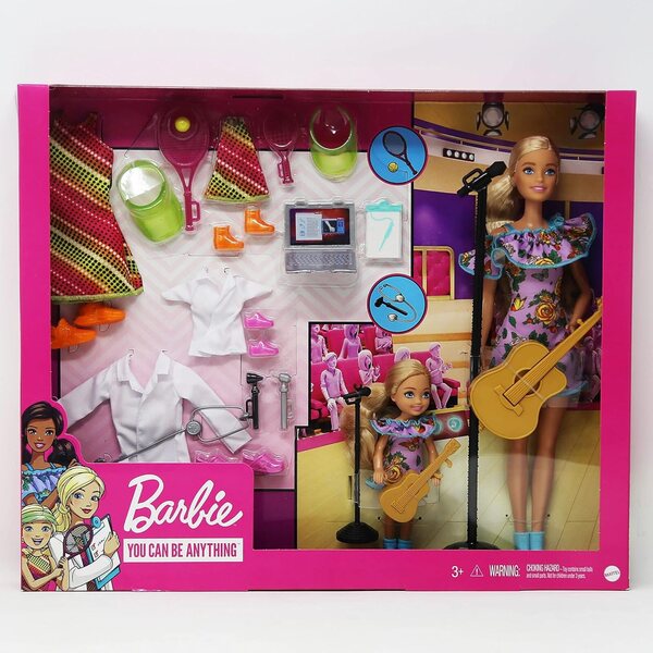 Barbie & Chelsea Spielset Berufe mit Zubehör: Tennisstar und Musiker