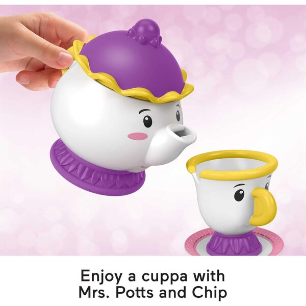 Fisher-Price Little People Disney Princess Time for Tea mit Belle, mehr als 10-teiliges Minispielset