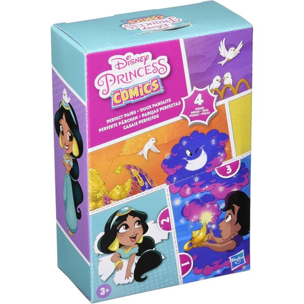 Disney Princess Perfect Pairs Jasmine e Aladdin set bambole con vetrina portatile
