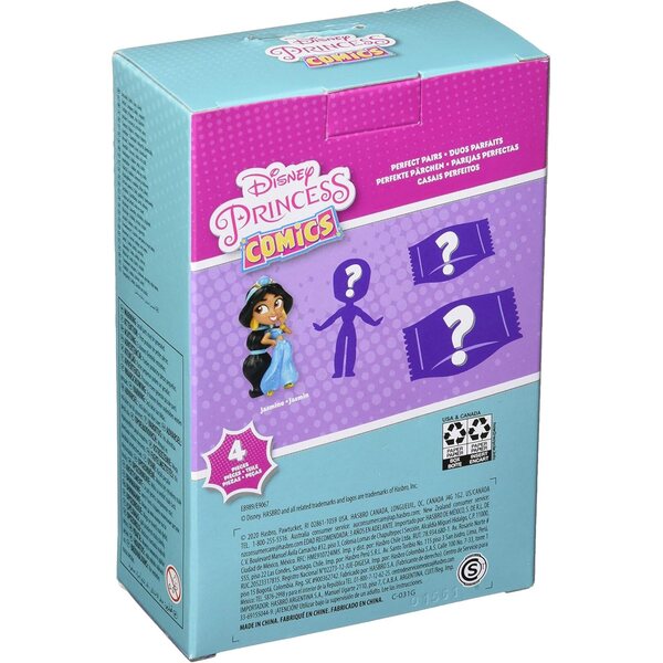Disney Princess Perfect Pairs Jasmine e Aladdin set bambole con vetrina portatile