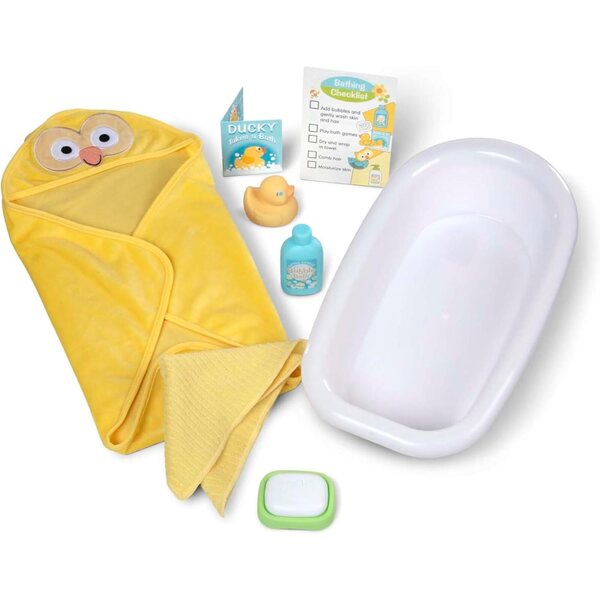 Melissa & Doug Mine to Love Deluxe Baby Care 48-teiliges Puppenset mit komplettem Zubehör
