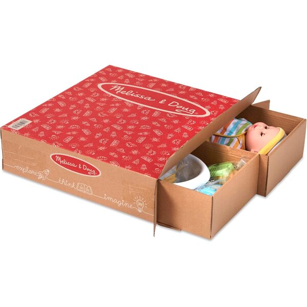 Melissa & Doug Mine to Love Deluxe Baby Care 48-teiliges Puppenset mit komplettem Zubehör