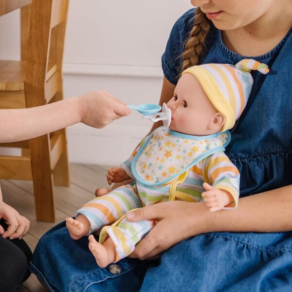 Melissa & Doug Mine to Love Deluxe Baby Care 48-teiliges Puppenset mit komplettem Zubehör