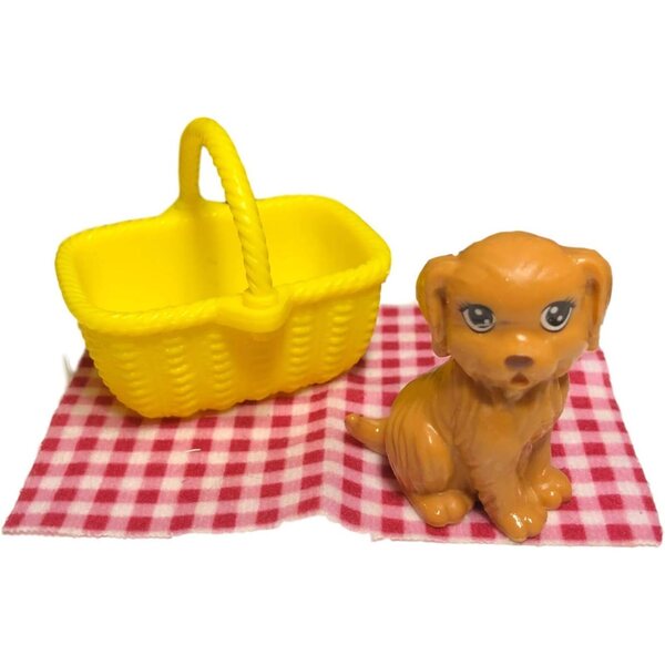 Barbie Set Accessori Picnic Camping Puppy 5 Pezzi con Cucciolo e Cestino Elegante