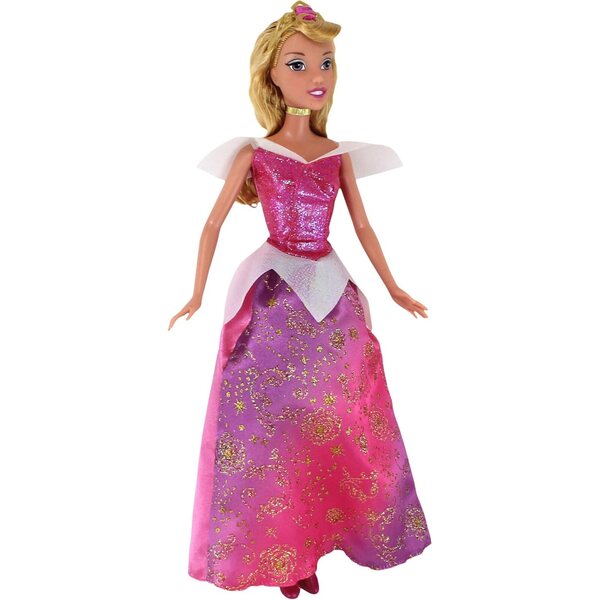 Disney Sparkling Princess Aurora Puppe mit Krone und elegantem Kleid für Kinder