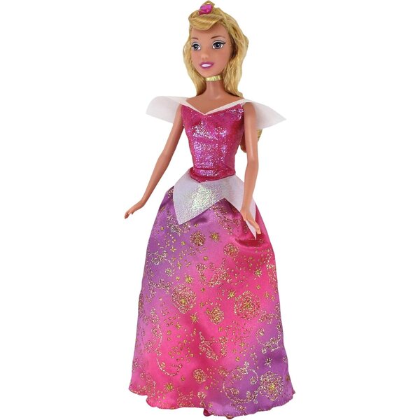 Disney Sparkling Princess Aurora Puppe mit Krone und elegantem Kleid für Kinder