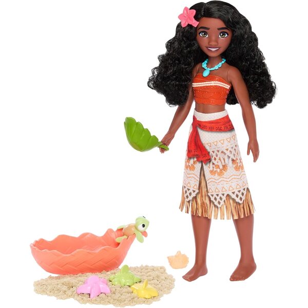 Disney Princess Vaiana Puppenset mit Zubehör zum Spielen am Strand