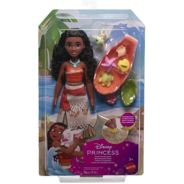 Disney Princess Vaiana Puppenset mit Zubehör zum Spielen am Strand