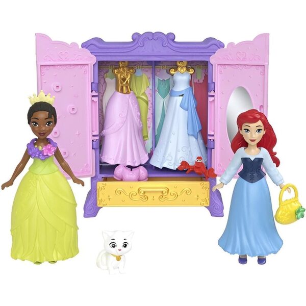Disney Princess Puppenset mit Möbeln und Miniatur-Modeaccessoires