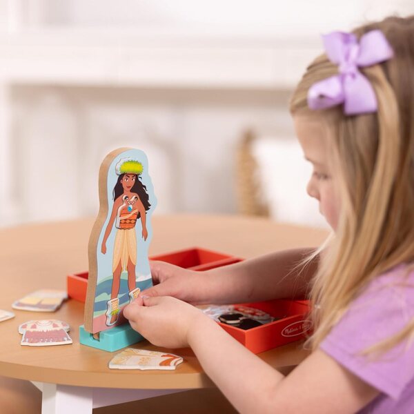 Melissa & Doug Disney Princess Moana – Magnetische Holzpuppe mit mehr als 30 Teilen