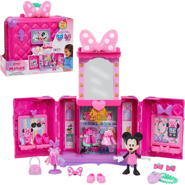 Disney Minnie Glam & Glow – Spielset mit Lichtern, Geräuschen und Modeaccessoires