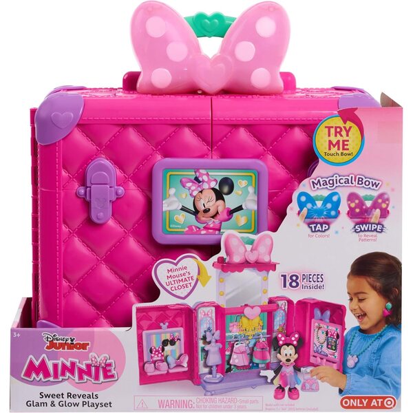 Disney Minnie Glam & Glow – Spielset mit Lichtern, Geräuschen und Modeaccessoires