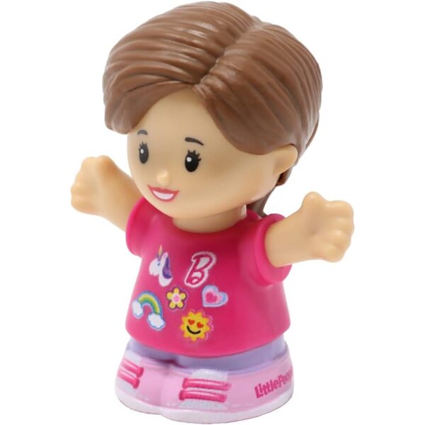 Fisher-Price Figura di ricambio femminile brunetta per set Little People HMJ60