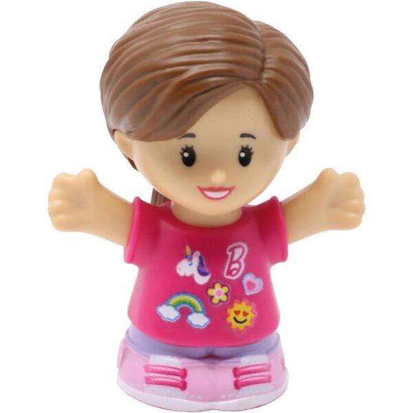 Fisher-Price Figura di ricambio femminile brunetta per set Little People HMJ60