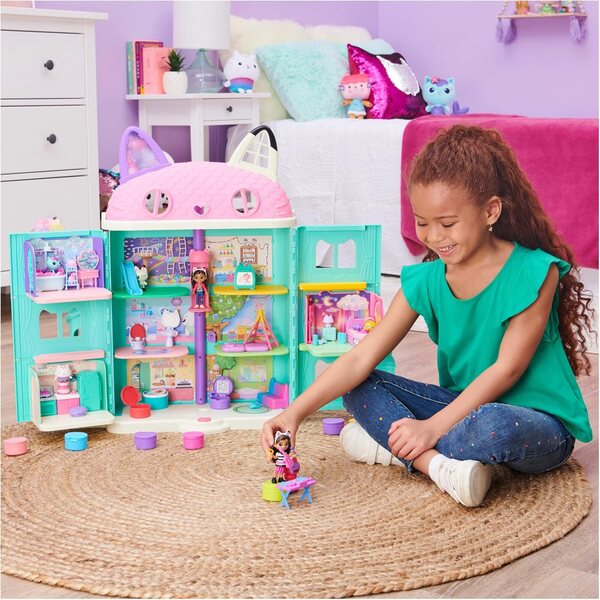 Kitty Gabbys Puppenhaus-Karaoke-Set mit Figuren, Zubehör und Möbeln – Spiel für Kinder ab 3 Jahren