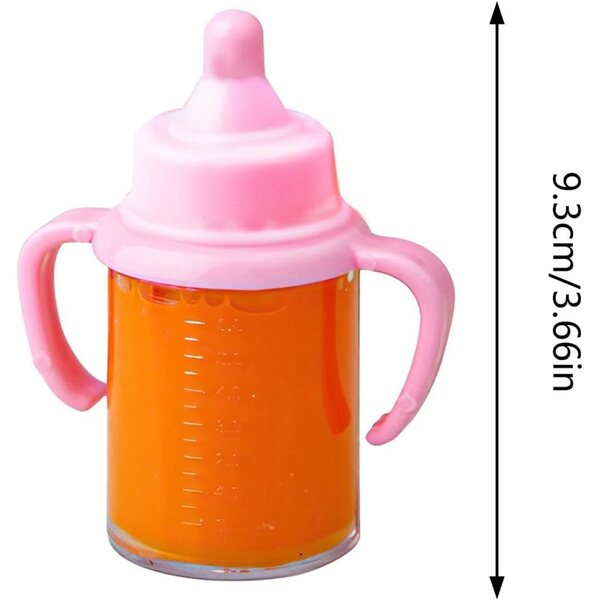 Set 3 Biberon Magici per Bambole - Gioco di Alimentazione Realistico per Bambini 3+