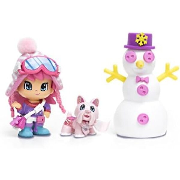 Berühmtes PinyPon-Schneespielset – sichere Mini-Puppen mit Winterszenario ab 4 Jahren