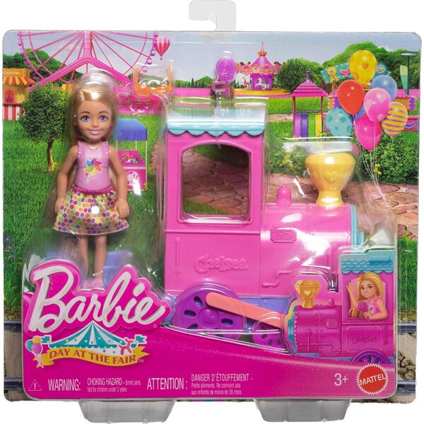 Barbie Bambola e gioco con treno, carrello e accessori per bambini