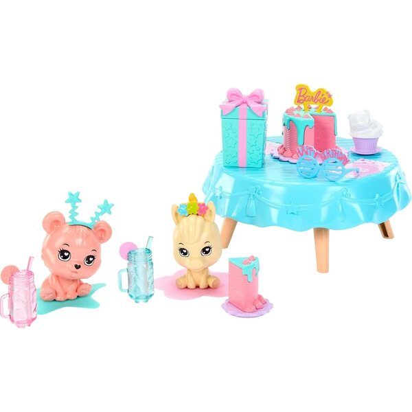 My First Barbie Festa di Compleanno con Orso e Unicorno – Accessori Prescolari