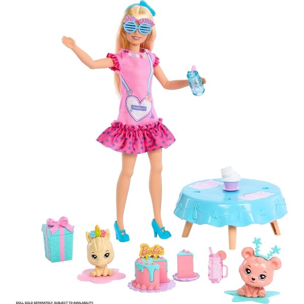 My First Barbie Festa di Compleanno con Orso e Unicorno – Accessori Prescolari