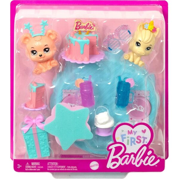 My First Barbie Festa di Compleanno con Orso e Unicorno – Accessori Prescolari
