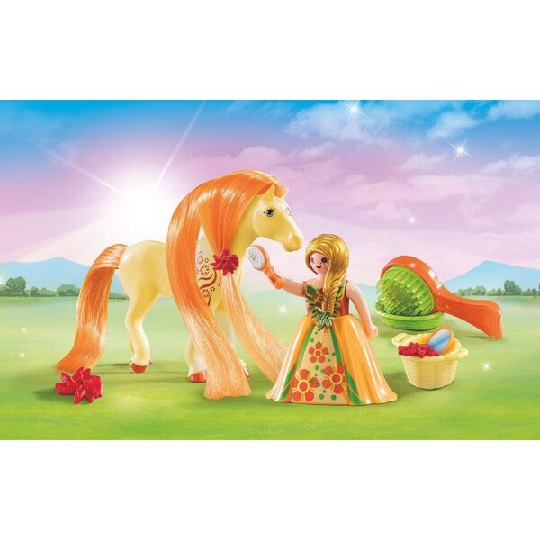 Playmobil 5656 Großer Pferdekoffer mit Prinzessin und Toilettenartikeln